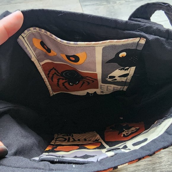 Halloween Trick or Treat Ghost Bat Spooky Handmade Handbag - Picture 7 of 8